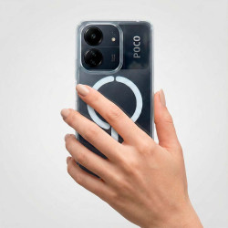 Funda Transparente Logo Compatible con Magsafe para Xiaomi Redmi 13C