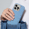 Funda Denim Magbattery para iPhone 16 Pro
