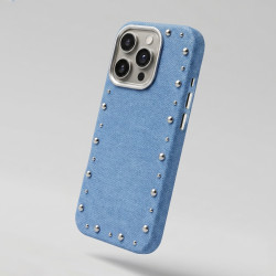 Funda Denim Magbattery para iPhone 15 Pro