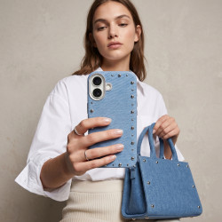 Funda Denim Magbattery para iPhone 16 Plus