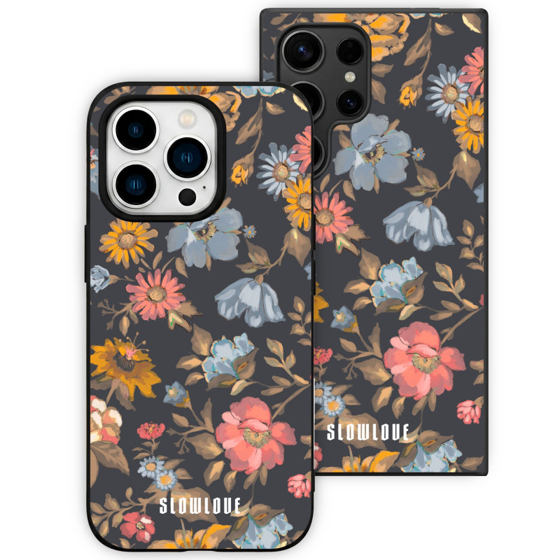 Coque Slowlove - Floral Dark