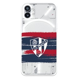 Funda para Vivo X80 Pro del SD Huesca Rayas Transparente  - Licencia Oficial SD Huesca