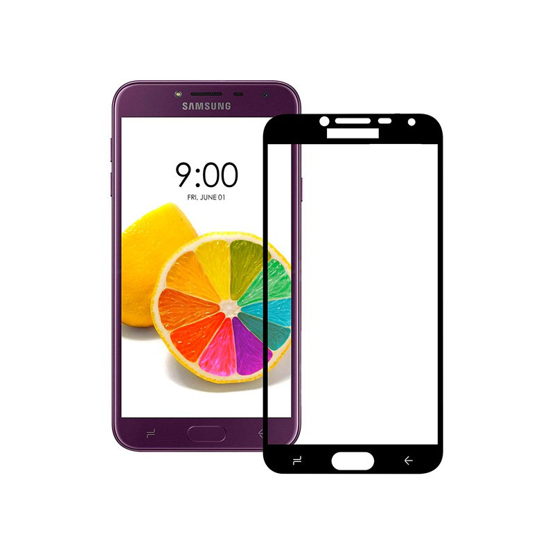 Verre Trempé Complet Noir pour Samsung Galaxy J4 2018