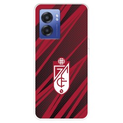 Funda para Realme Narzo 50 5G del Granada CF Escudo - Líneas Rojas y Negras  - Licencia Oficial Granada CF