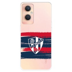 Funda para Oppo A96 4G del SD Huesca Rayas Transparente  - Licencia Oficial SD Huesca