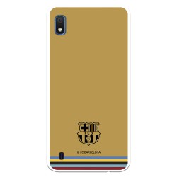 Funda para Samsung Galaxy A10 del FC Barcelona Escudo Fondo Mostaza  - Licencia Oficial FC Barcelona