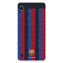 Funda para Samsung Galaxy A10 del FC Barcelona Fondo Rayas Verticales  - Licencia Oficial FC Barcelona