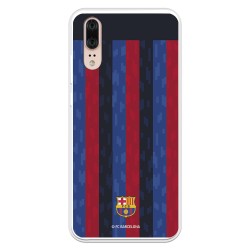 Funda para Huawei P20 del FC Barcelona Fondo Rayas Verticales  - Licencia Oficial FC Barcelona