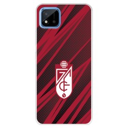 Funda para Realme Narzo 50 del Granada CF Escudo - Líneas Rojas y Negras  - Licencia Oficial Granada CF