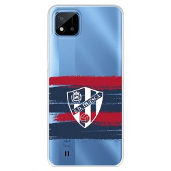 Funda para Realme Narzo 50 del SD Huesca Rayas Transparente  - Licencia Oficial SD Huesca