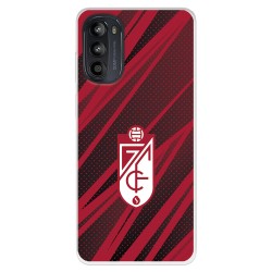 Funda para Motorola Moto G52 del Granada CF Escudo - Líneas Rojas y Negras  - Licencia Oficial Granada CF