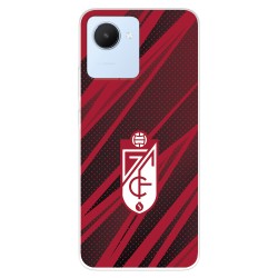 Funda para Realme Narzo 50i Prime del Granada CF Escudo - Líneas Rojas y Negras  - Licencia Oficial Granada CF