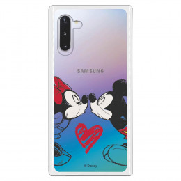 Funda para Samsung Galaxy Note 10 Oficial de Disney Mickey y Minnie Beso - Clásicos Disney