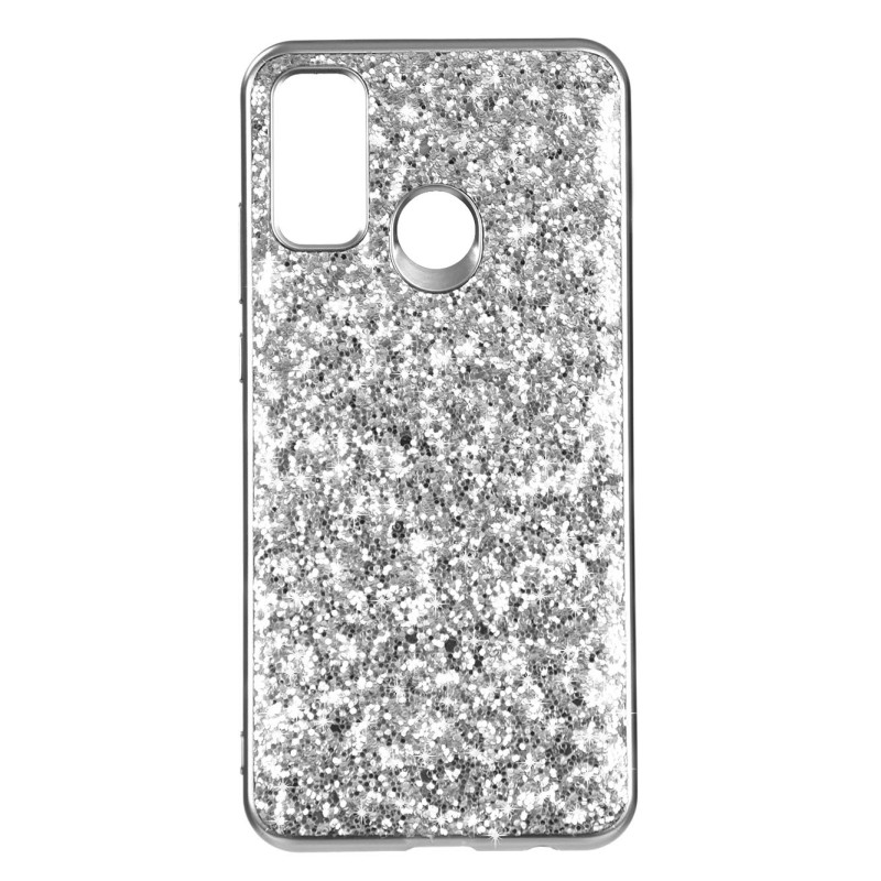 Funda Brillantina Plata para Huawei P Smart 2020