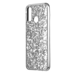 Funda Brillantina Plata para Huawei P Smart 2020