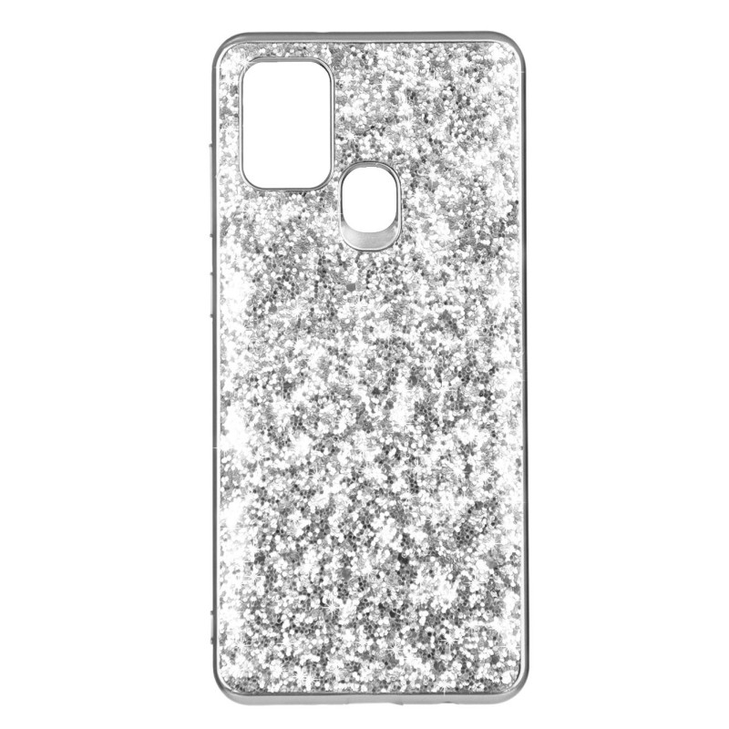 Funda Brillantina Plata para Samsung Galaxy A21s