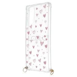 Funda Silicona Colgante Corazones para Samsung Galaxy Note20