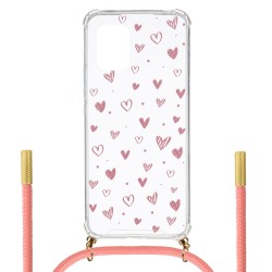 Funda Silicona Colgante Corazones para Xiaomi Mi 10 Lite