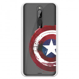 Funda para Xiaomi Redmi 8 Oficial de Marvel Capitán América Escudo Transparente - Marvel