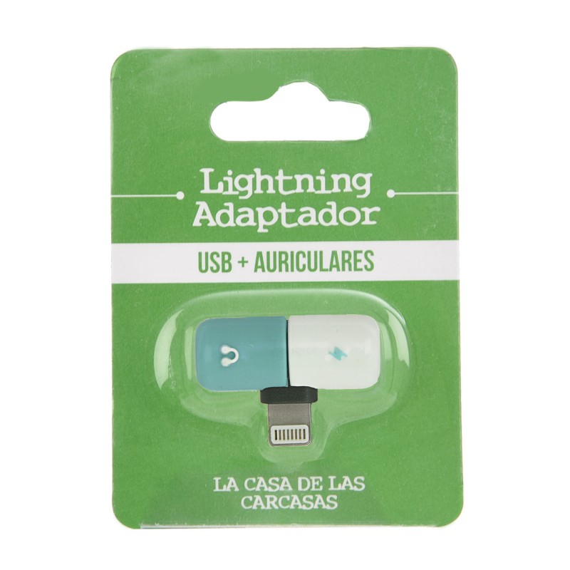 Adaptador Lightning USB - Auriculares Verde Adaptador Lightning USB - Auriculares Verde