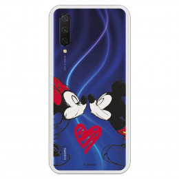 Funda para Xiaomi Mi 9 Lite Oficial de Disney Mickey y Minnie Beso - Clásicos Disney