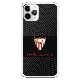 Funda para iPhone 11 Pro del Sevilla Trama Gris fondo Negro - Licencia Oficial Sevilla FC