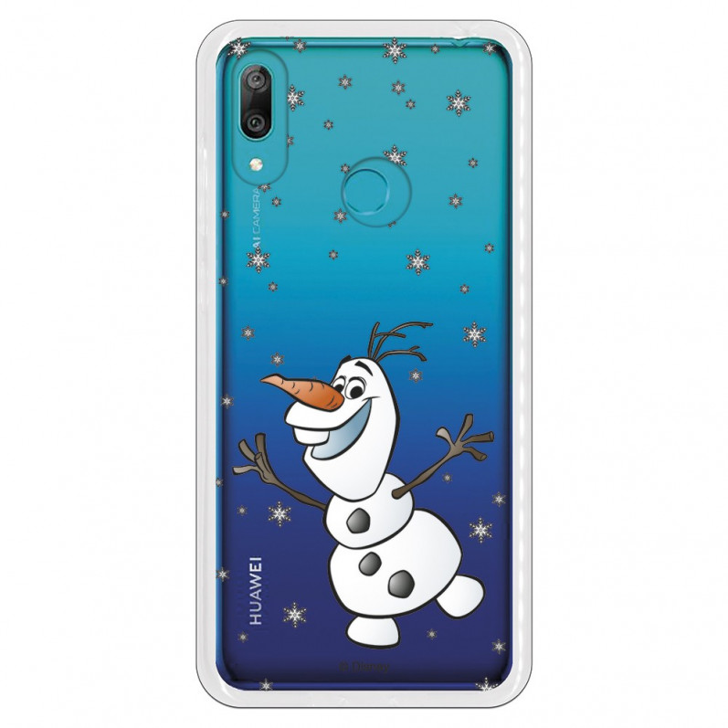 Funda para Huawei Y7 2019 Oficial de Disney Olaf Transparente - Frozen