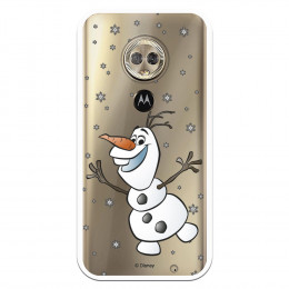 Funda para Motorola Moto G6 Plus Oficial de Disney Olaf Transparente - Frozen