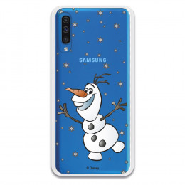 Funda para Samsung Galaxy A50 Oficial de Disney Olaf Transparente - Frozen