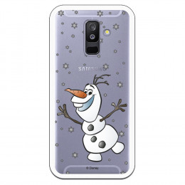 Funda para Samsung Galaxy A6 Plus 2018 Oficial de Disney Olaf Transparente - Frozen