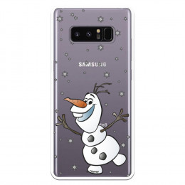 Funda para Samsung Galaxy Note 8 Oficial de Disney Olaf Transparente - Frozen