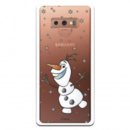 Funda para Samsung Galaxy Note 9 Oficial de Disney Olaf Transparente - Frozen