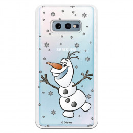 Funda para Samsung Galaxy S10e Oficial de Disney Olaf Transparente - Frozen