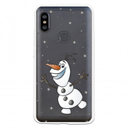 Funda para Xiaomi Redmi Note 6 Oficial de Disney Olaf Transparente - Frozen