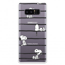 Funda para Samsung Galaxy Note 8 Oficial de Peanuts Snoopy rayas - Snoopy