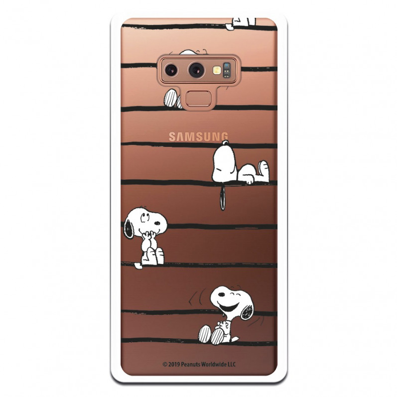 Funda para Samsung Galaxy Note 9 Oficial de Peanuts Snoopy rayas - Snoopy