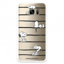 Funda para Samsung Galaxy S7 Edge Oficial de Peanuts Snoopy rayas - Snoopy