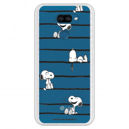 Funda para LG K40S Oficial de Peanuts Snoopy rayas - Snoopy
