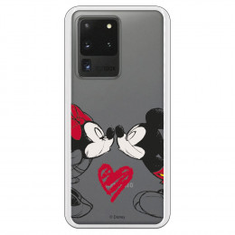 Funda para Samsung Galaxy S20 Ultra Oficial de Disney Mickey y Minnie Beso - Clásicos Disney