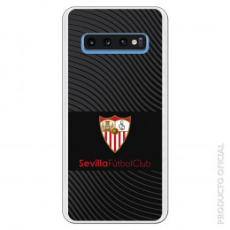 Carcasa Oficial Sevilla Trama Gris sobre fondo Negro SS18 para Samsung Galaxy S10- La Casa de las Carcasas