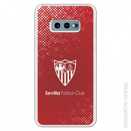 Carcasa Oficial Sevilla trama y escudo blanco sobre fondo rojo SS18 para Samsung Galaxy S10 Lite- La Casa de las Carcasas