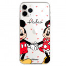 Coque téléphone portable Personnalisée Disney Avec ton nom Mickey et Minnie - Licence Officielle de Disney
