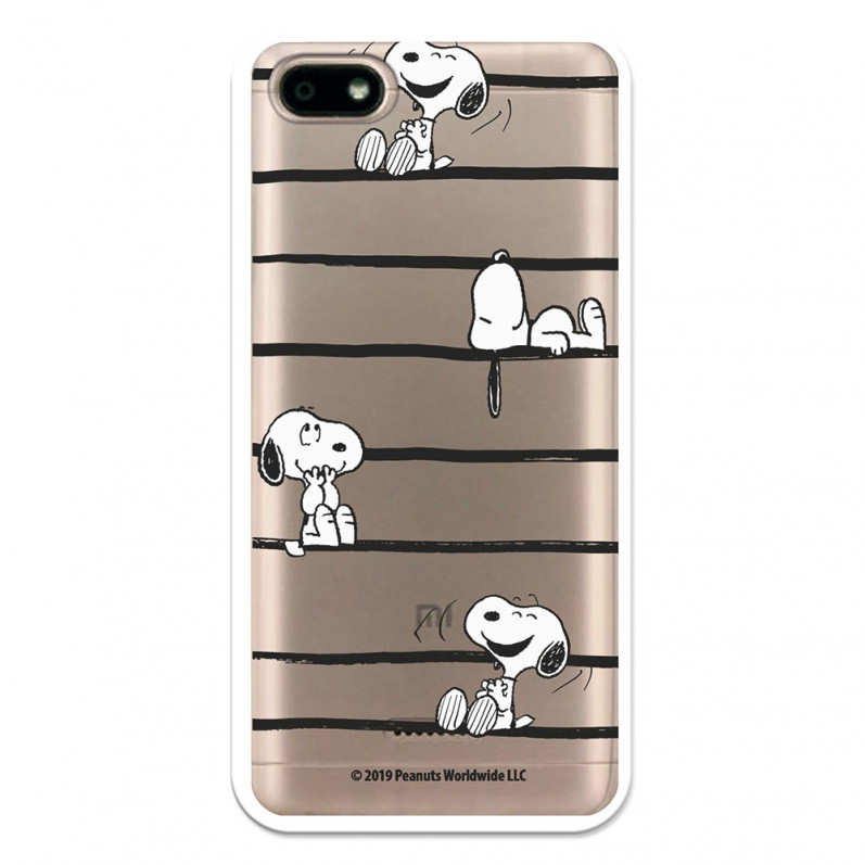 Coque pour Xiaomi Redmi 6A Officielle de Peanuts Snoopy Lignes - Snoopy