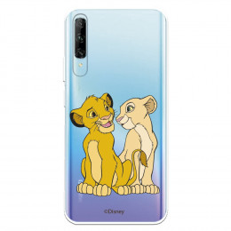Funda para Huawei P Smart Pro Oficial de Disney Simba y Nala Silueta - El Rey León