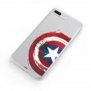 Funda para Huawei P Smart Pro Oficial de Marvel Capitán América Escudo Transparente - Marvel