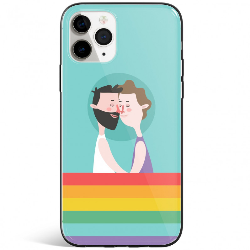 Coque Téléphone Portable Design Pride - Couple Bisous
