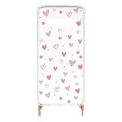 Funda Silicona Colgante Corazones para Samsung Galaxy S10 Plus