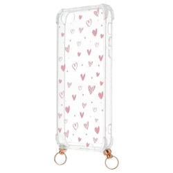 Funda Silicona Colgante Corazones para iPhone 5