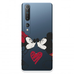 Funda para Xiaomi Mi 10 Oficial de Disney Mickey y Minnie Beso - Clásicos Disney