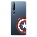 Funda para Xiaomi Mi 10 Oficial de Marvel Capitán América Escudo Transparente - Marvel